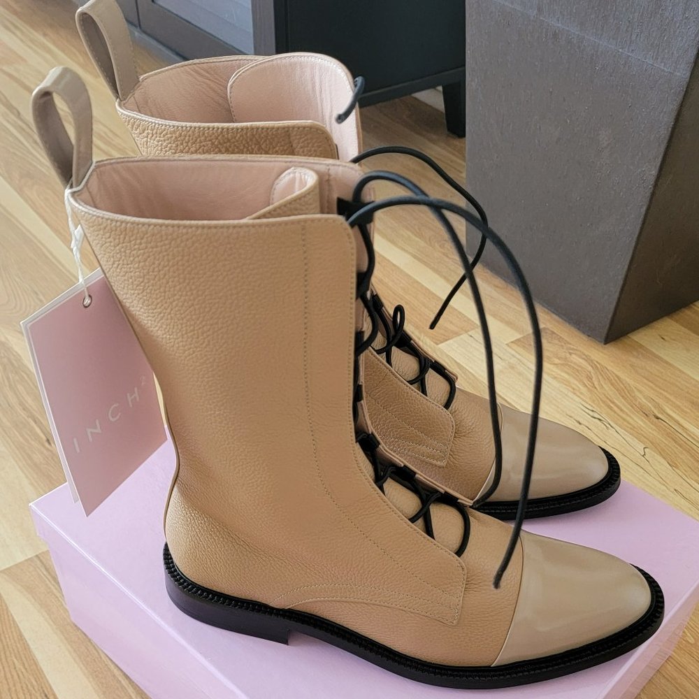 INCH-2 Caramel Brogue Boots EUR 42, US 10